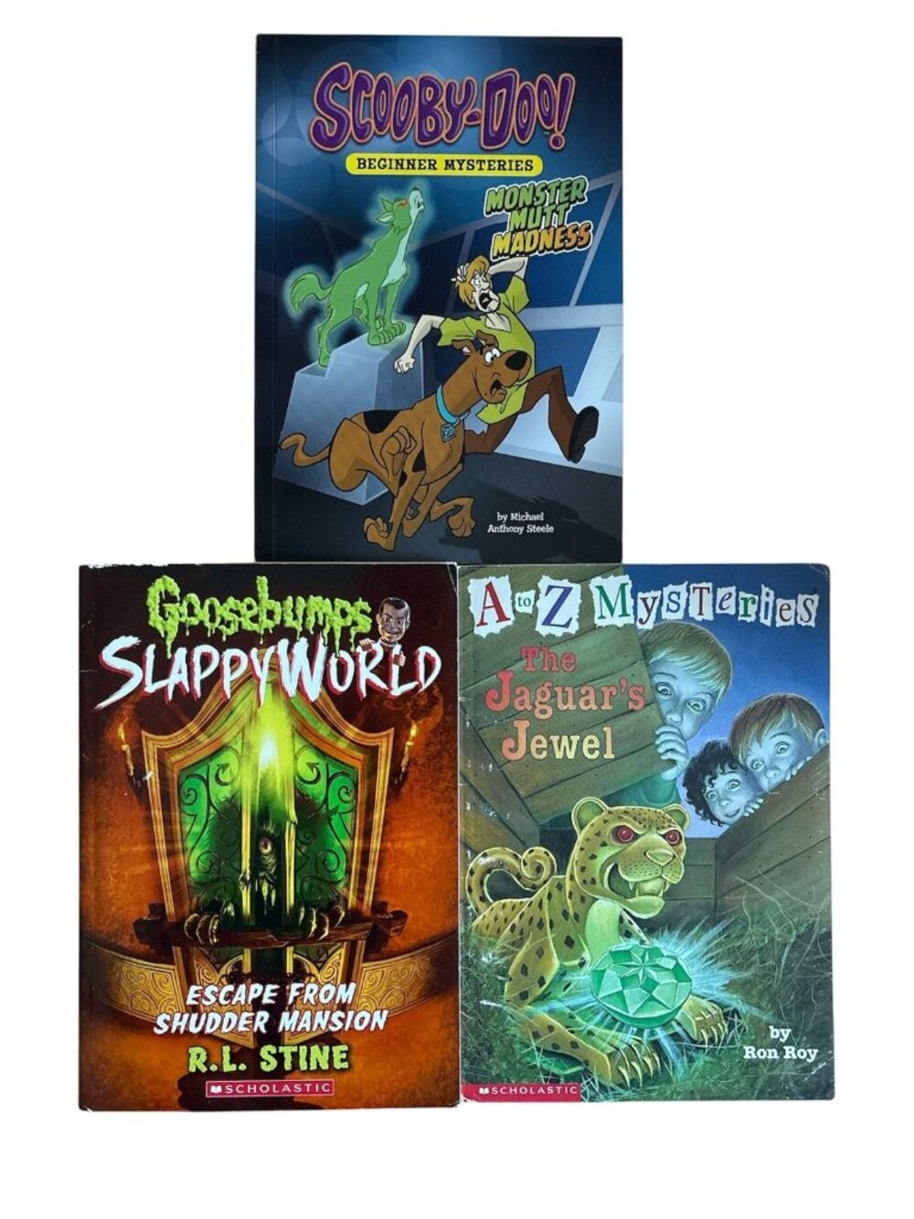 Scooby-Doo Goosebumps A To Z Mysteries 3 PB Lot Scholastic Kids Chapter Books
